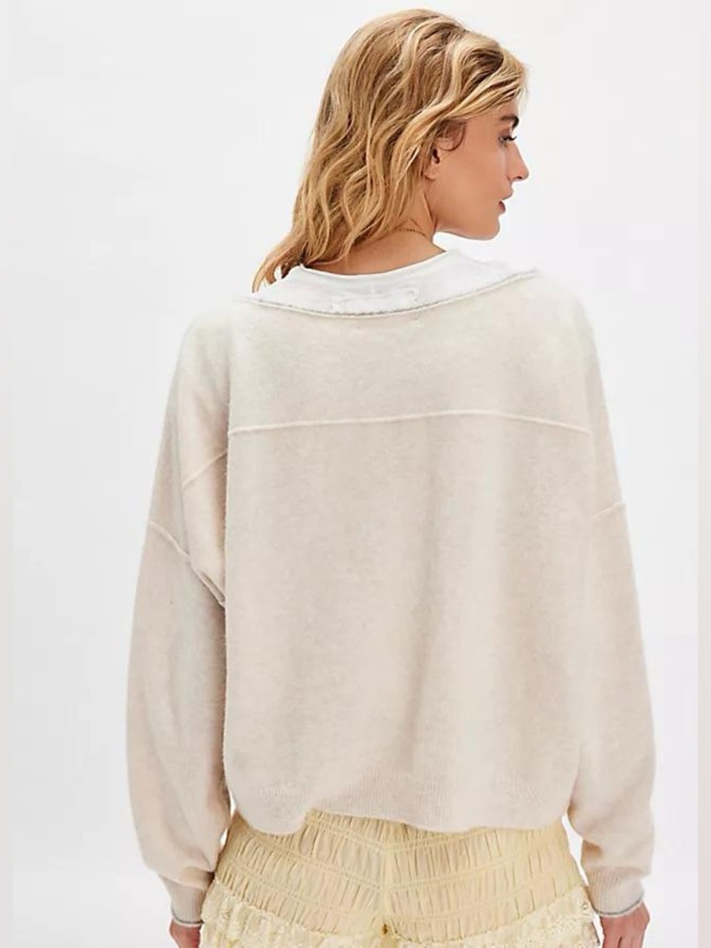 NWOT Free People See Me Pullover - Ivory - Picture 2 of 5